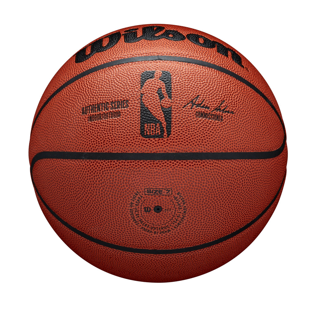 Nba Authentic Indoor/Outdoor Basketball, Brown, 29.5 In.