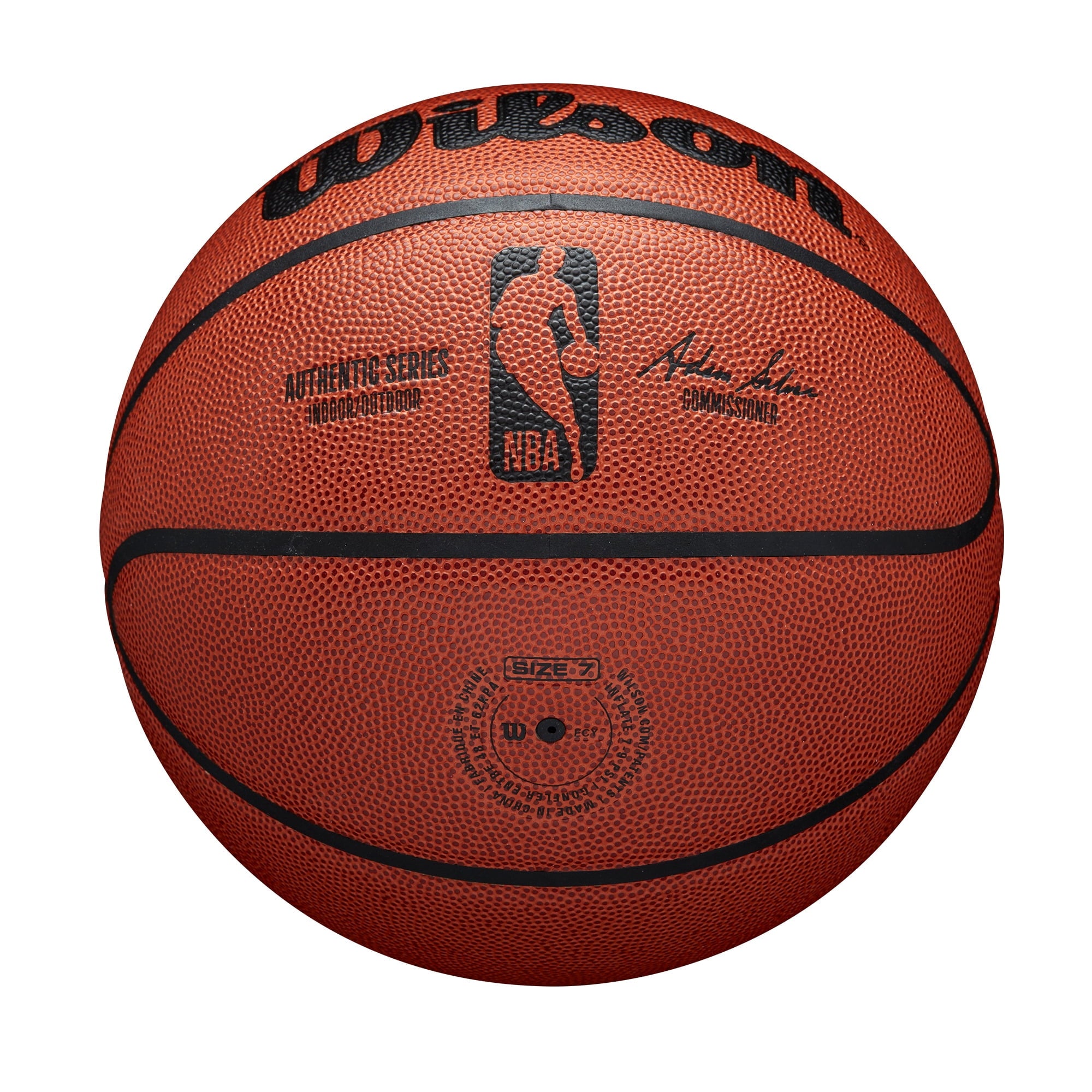 Nba Authentic Indoor/Outdoor Basketball, Brown, 29.5 In.