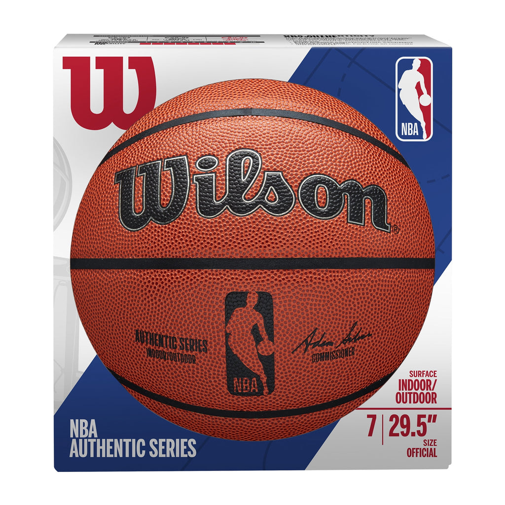 Nba Authentic Indoor/Outdoor Basketball, Brown, 29.5 In.